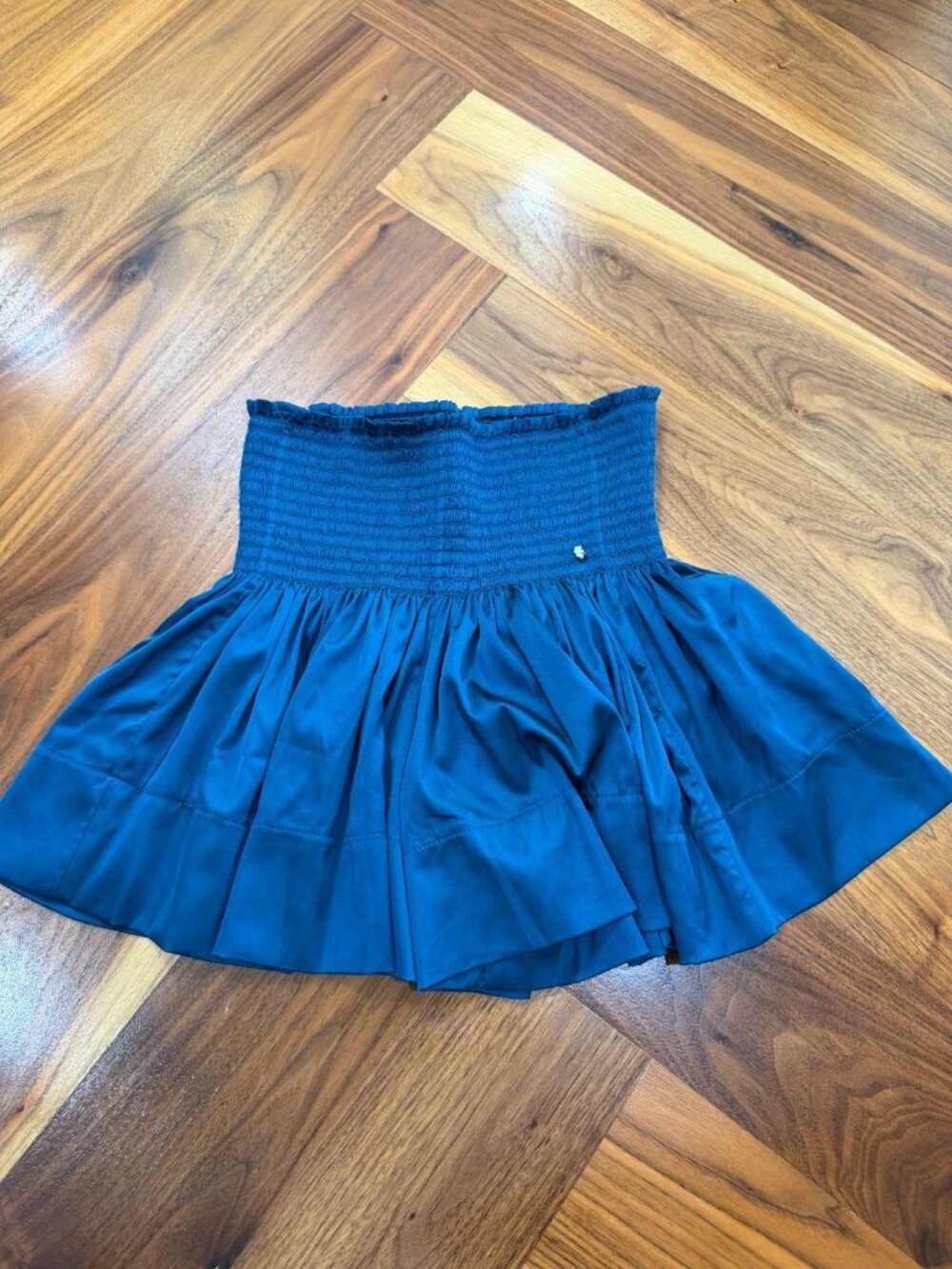 Natural Life Daisy Skort features a wide smocked waistband flowy tiered small